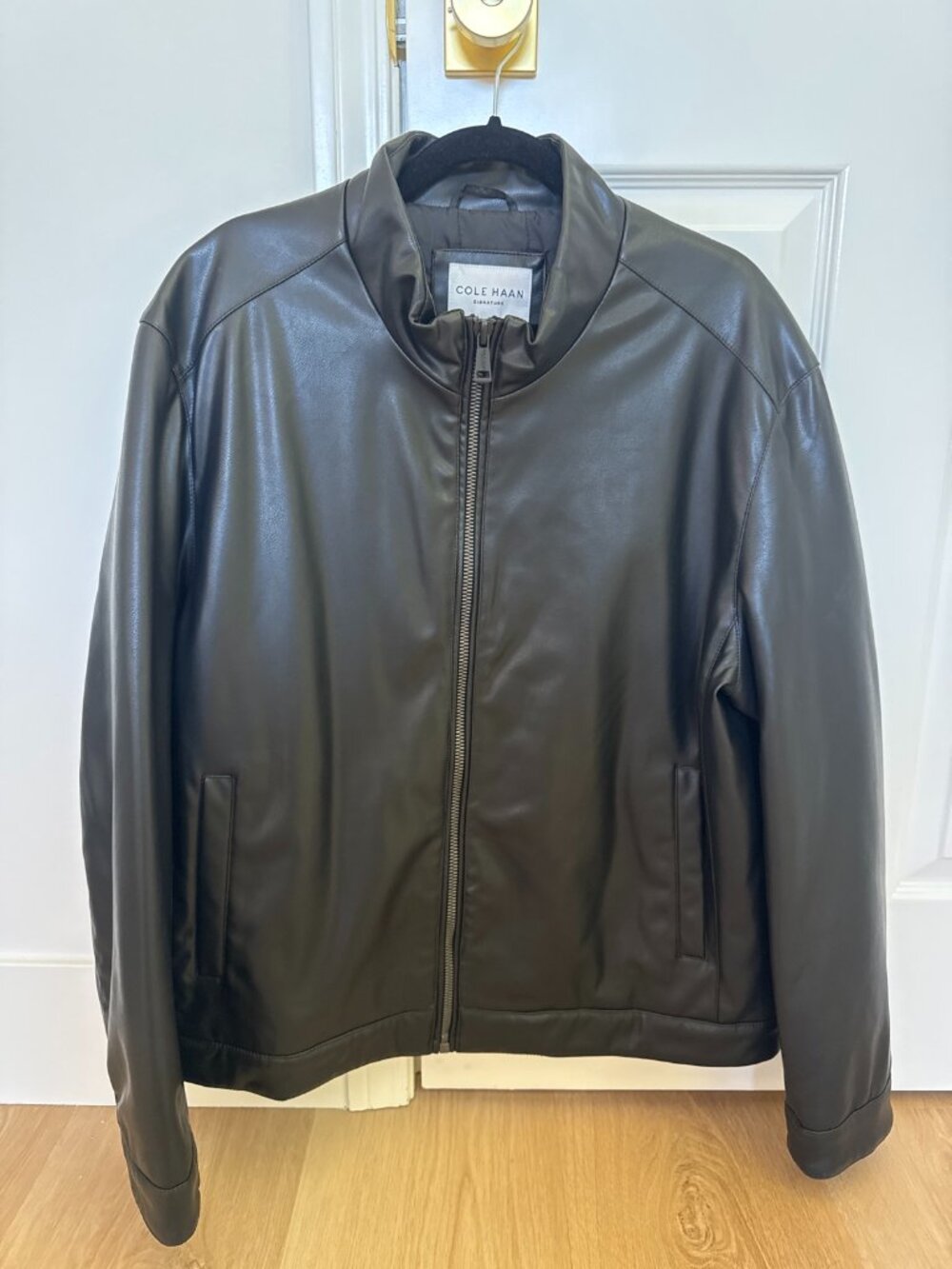 Cole Haan Signature Faux Leather Jacket – Black – Men's XL